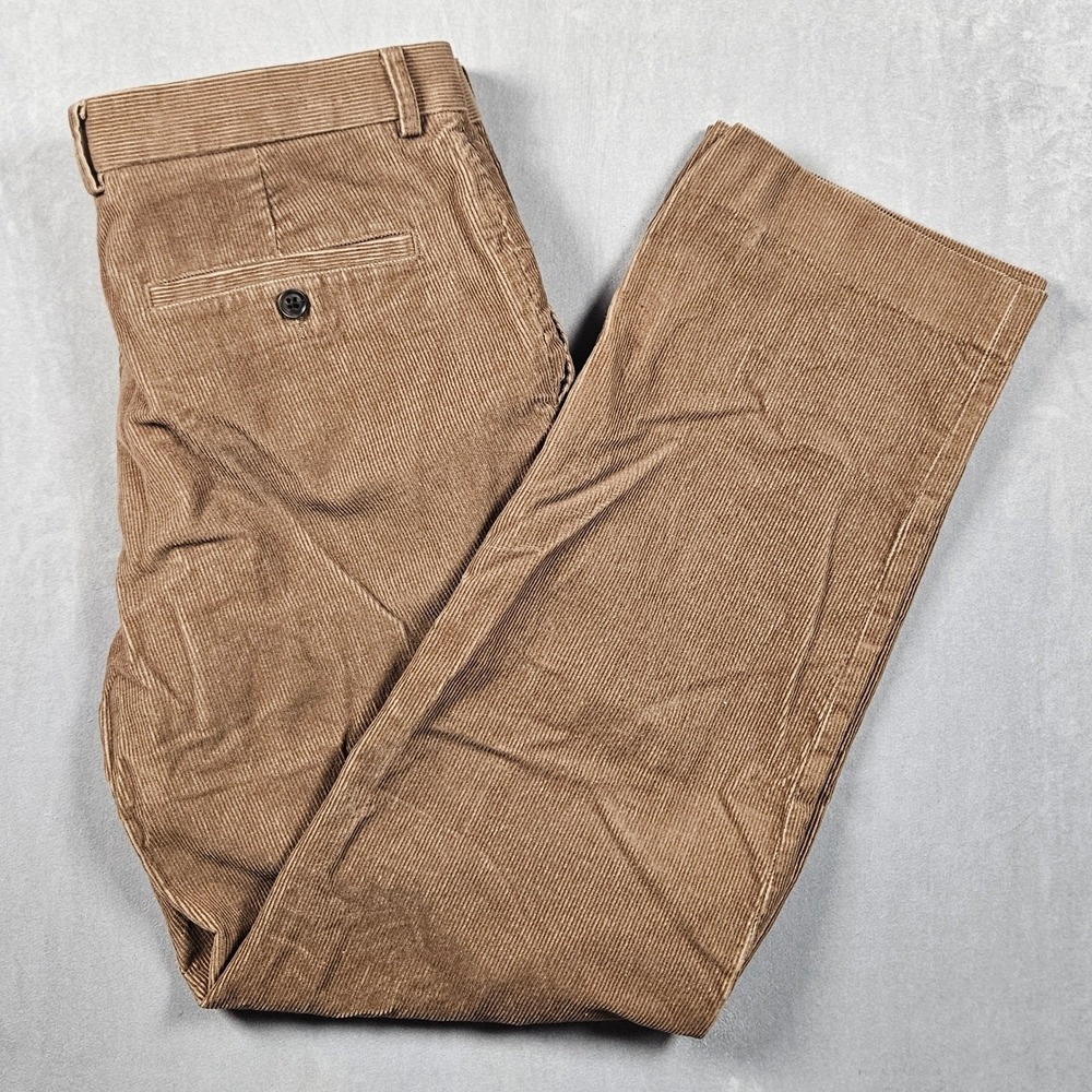 Lauren Ralph Lauren Corduroy Pants Mens 33x30 Brown Straight Leg Cotton Trousers
